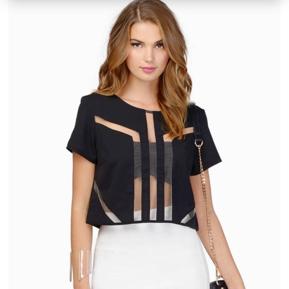Tobi See-Through Cut Out Tee